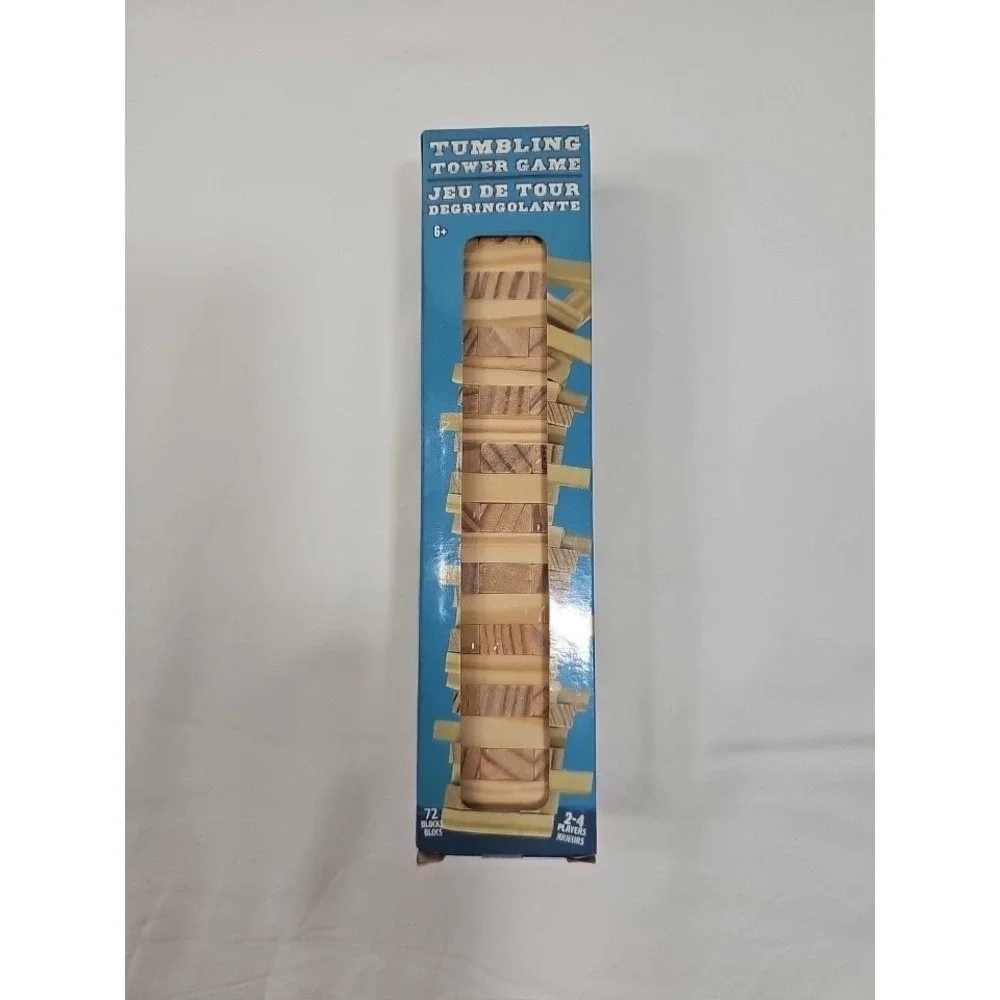 72 Pc Set Tumbling Tower Game Wooden Stacking Blocks New‎